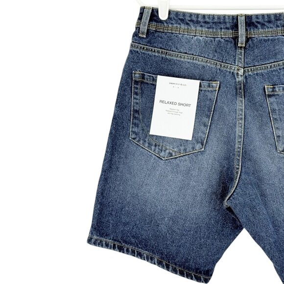 Paper Denim & Cloth Men's Cotton Relaxed Fit Vesta Blue Denim Shorts Size 32 NWT - Picture 4 of 12